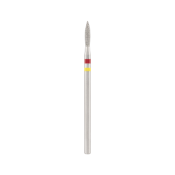 Диамантена фреза "duoble flame" червено/жълта, L- 10,0 mm, Ø1,8 mm - Divinity