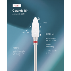 Фреза керамична corn червена- soft 14/6 DBZ-274R.060 - Divinity