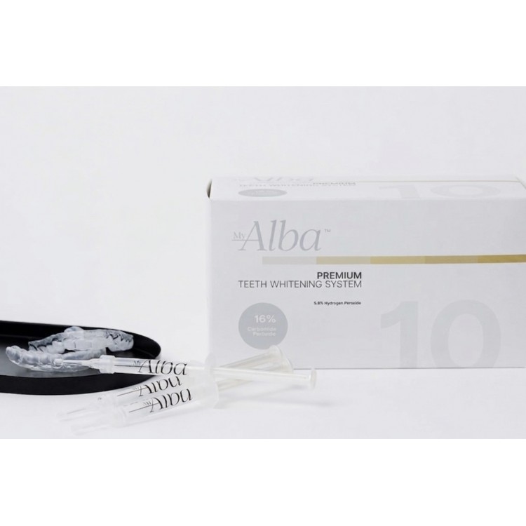 Премиум система за домашно избелване MyAlba - 16% Carbamide Peroxide -  Premuim Teeth Whitening System